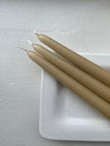 Tapered candles, sand, set of 3